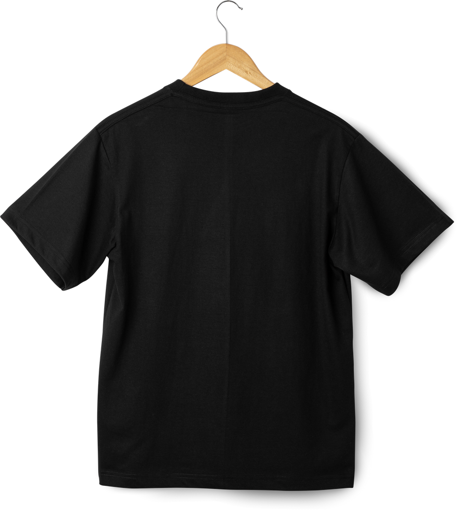 Black T shirt mockup hanging, Realistic t-shirt